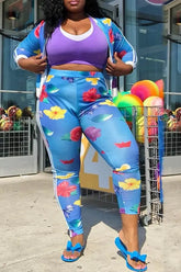 Image & Stylez LLCFloral Printed Blue Tracksuit Pants SetFloral Printed Blue Tracksuit Pants SetPrinted Blue TrackSuit Pants Set Size:L Size: XL Size:XXL